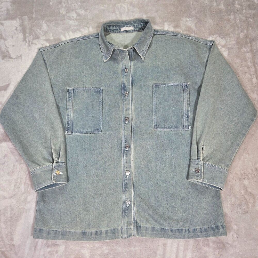 Musera Oversized Longline Denim Jacket Women’s M Boxy Jean Jacket